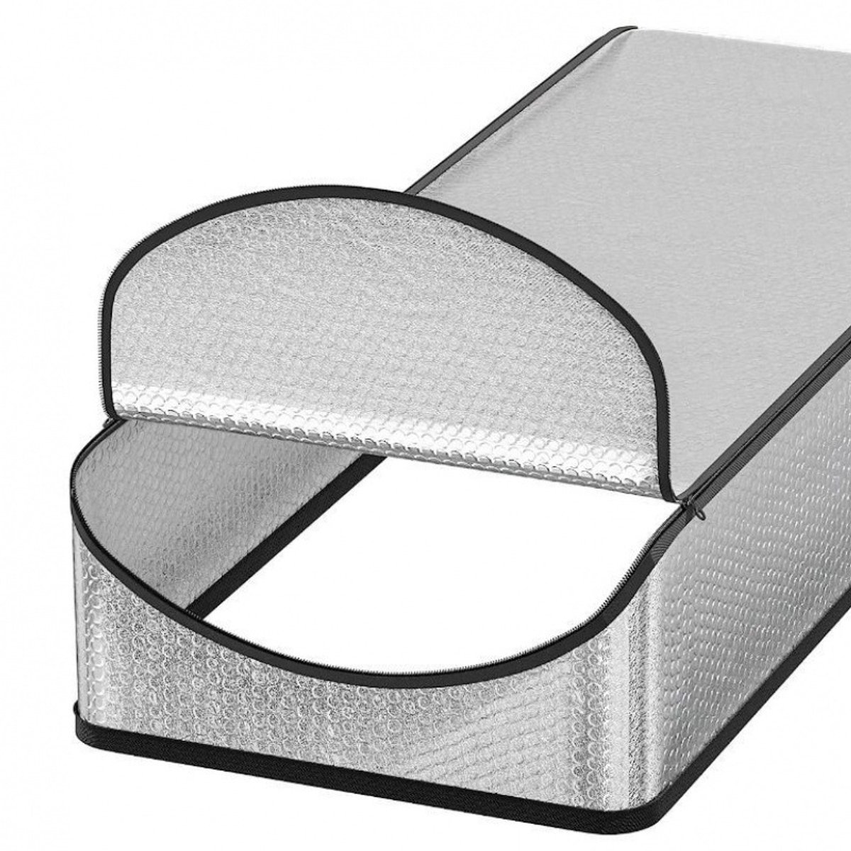 Attic Hatch Insulation Cover 63.5x138 cm - Dust Cover for Attic Hatch - Energy Saving With Zipper - For Stairs - Cool in Summer, Warm in Winter - Image 2