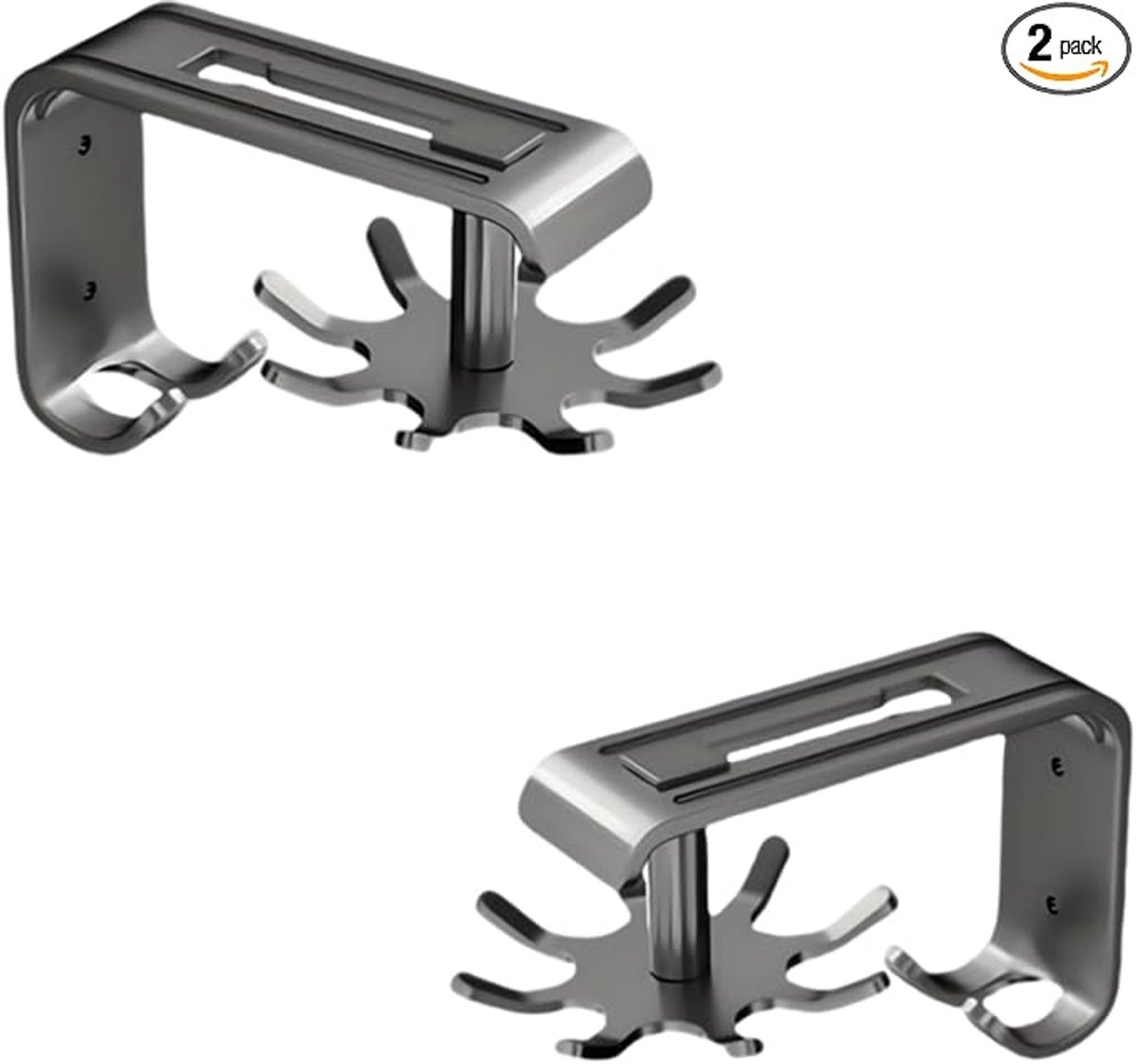 Kitchen Utensils - 2-Piece Hook - Cabinet Hook - Room Hook - Storage - Kitchen Storage - Suitable for Bathroom/Balcony/Bedroom/Knives/Tools/Towels (Black) - Image 1