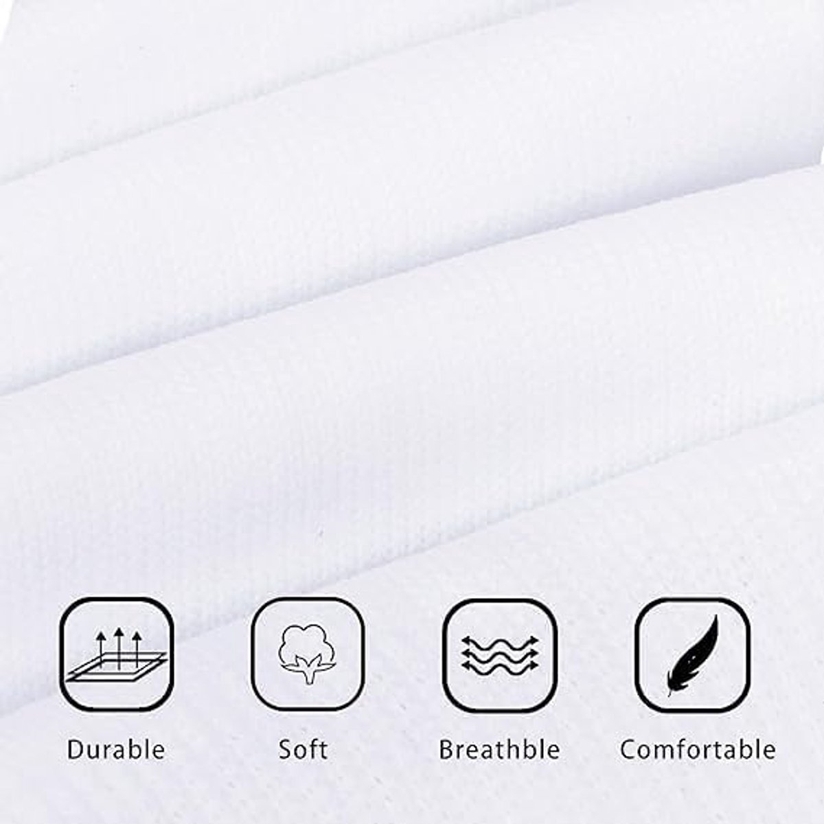Socks - Sports Socks - Anti-Slip Thickened - Football Socks - Training Socks - Breathable and Sweat-Wicking Socks - White - Sizes 37-44 - Image 4