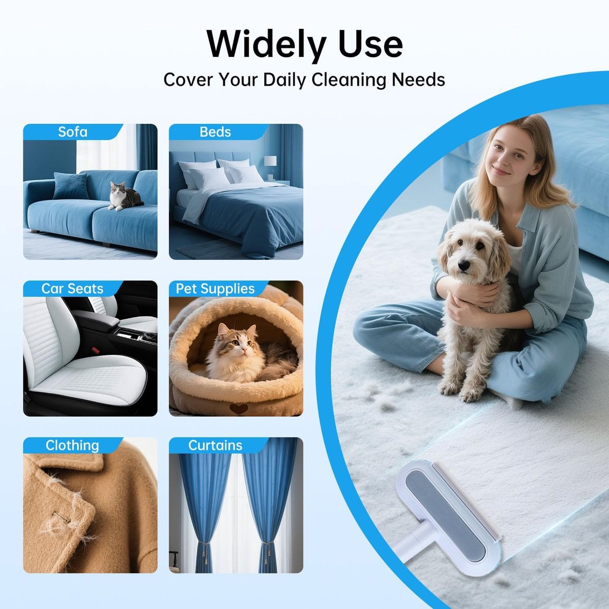 Pet Hair Remover – Manual Lint Brush – Suitable for sofas, cat beds and floors. - Image 5