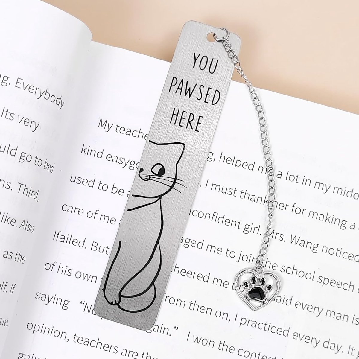 Bookmarks - Set of 2 - Cat Bookmarks - Cute Bookmarks - Bookmark Gifts for Book Lovers - Reading Bookmarks - Gifts for Boys, Girls, Kids & Friends - Cool School Supplies & Reading Gift - Stainless Steel - Image 4