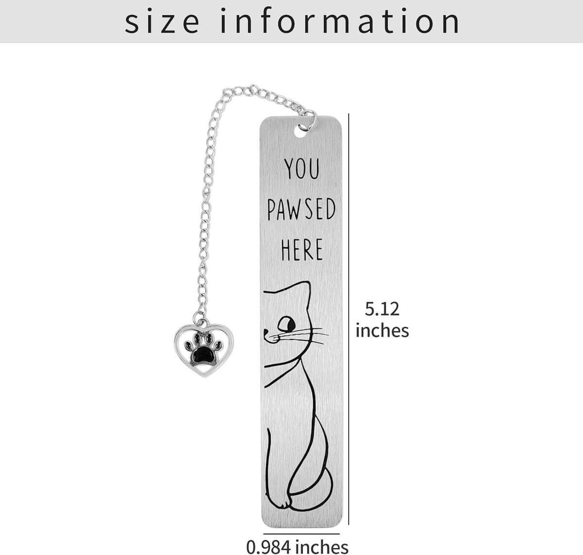 Bookmarks - Set of 2 - Cat Bookmarks - Cute Bookmarks - Bookmark Gifts for Book Lovers - Reading Bookmarks - Gifts for Boys, Girls, Kids & Friends - Cool School Supplies & Reading Gift - Stainless Steel - Image 6