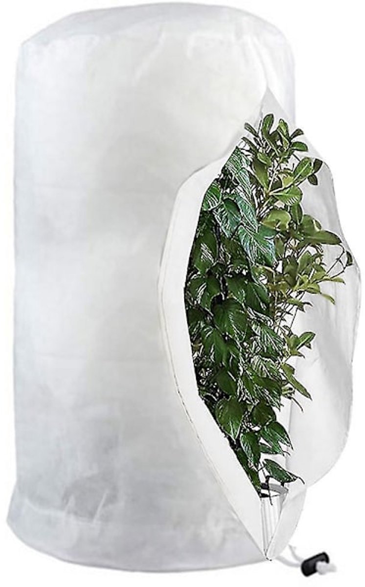 Plant Protection Bag - Reusable Plant Protection Bag with Drawstring - Garden Protection Bag - Frost Protection - Cold Protection - Winter - White - L-120x180cm - Image 1