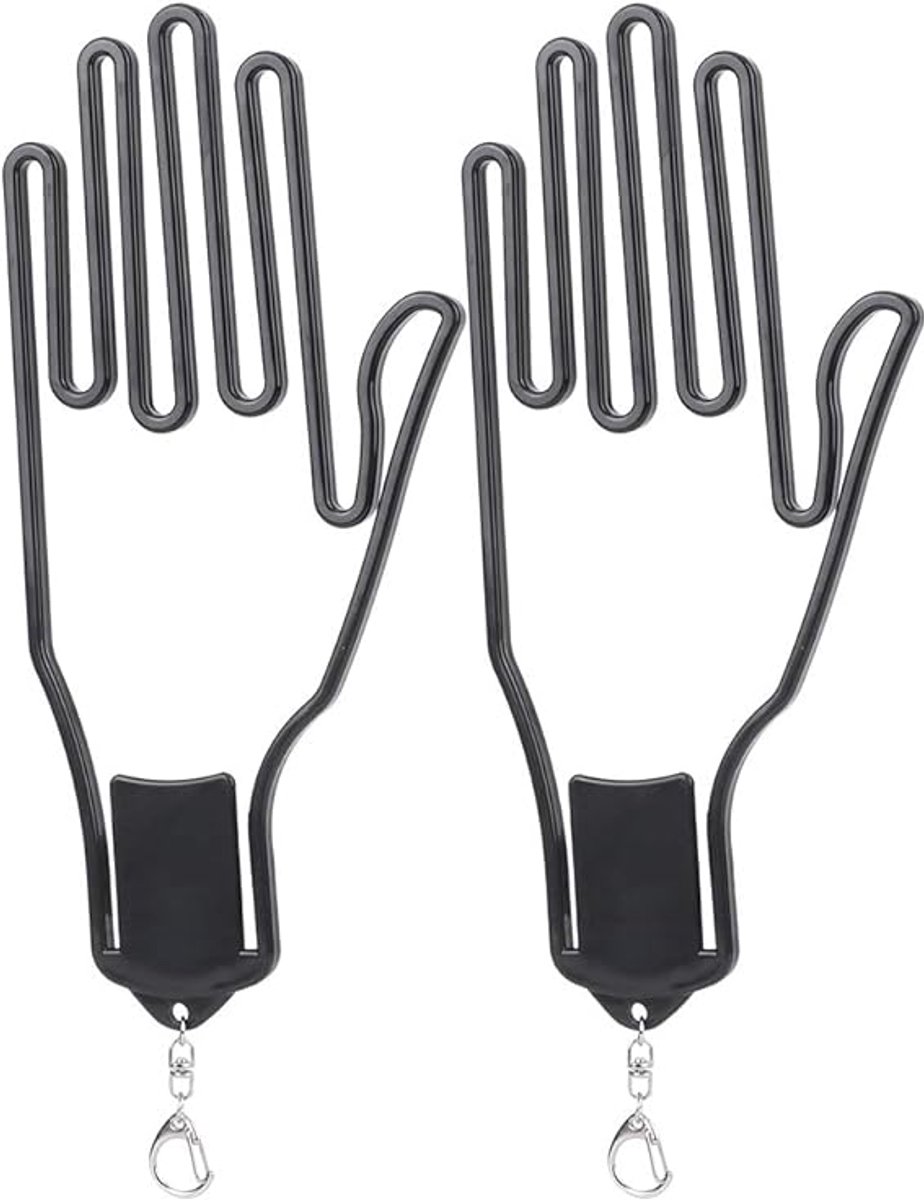 2-Pack Glove Supports - Black Plastic Frame to Prevent Deformation - For Golf & Outdoor Gloves - Image 1