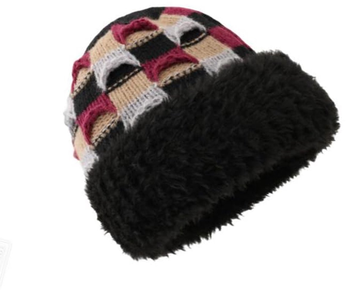 Winter Warm Knitted Hat - With Fleece Lining - Unisex - Suitable for Cold Weather（Black） - Image 2