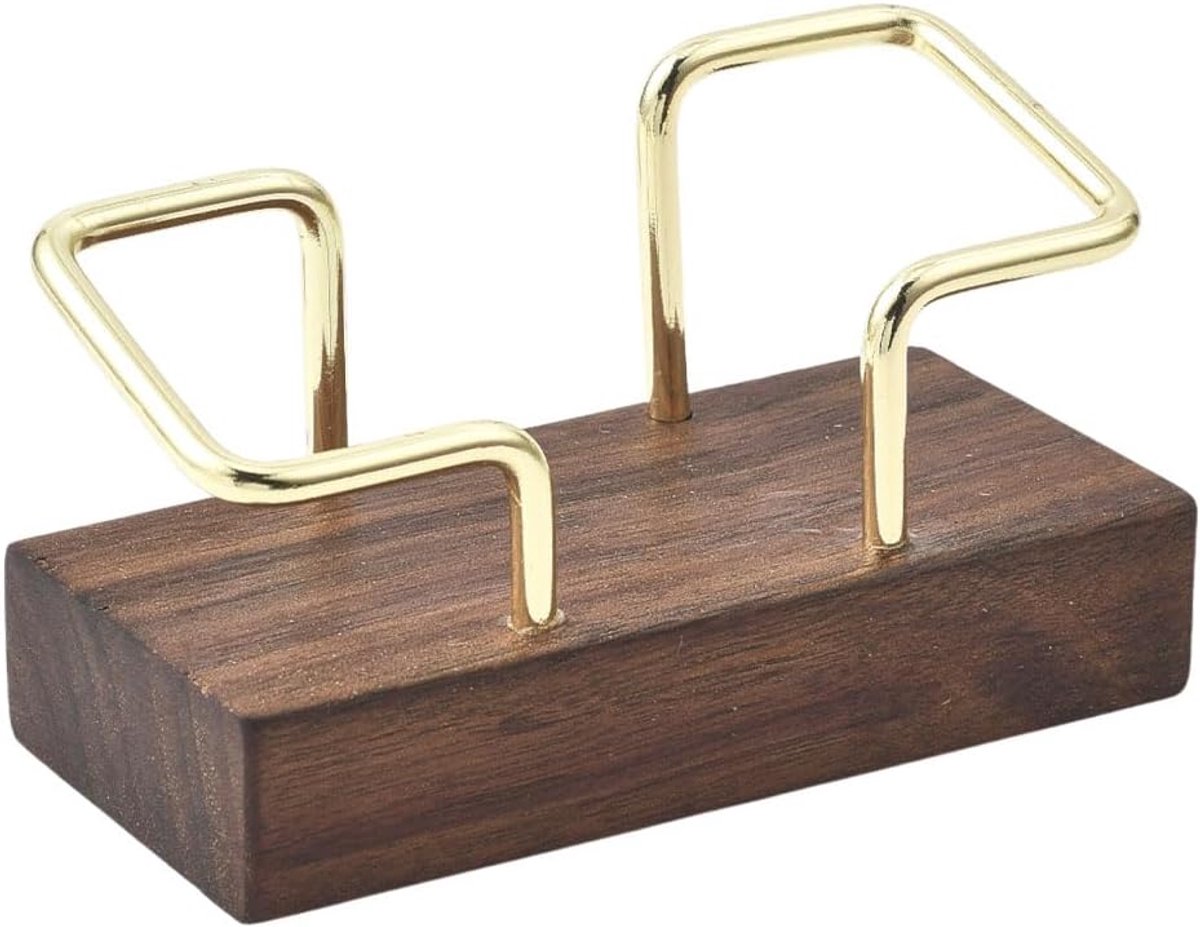 Business Card Holder - Wooden Display Rack - Desk Business Card Holder - Wooden Business Card Holder - Suitable for offices, homes, exhibition stands, receptions, events, meeting rooms and as a promotional gift.（A） - Image 1