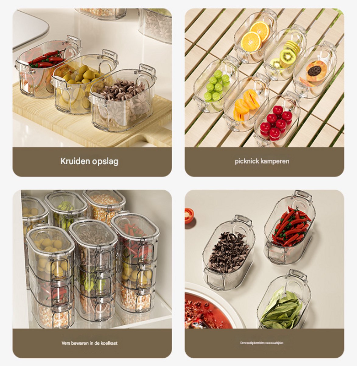Storage Jars - 3-Tier - Sealed Storage Bottles - Spice Bottles - Storage Boxes - Kitchen Storage Bottles - Image 3