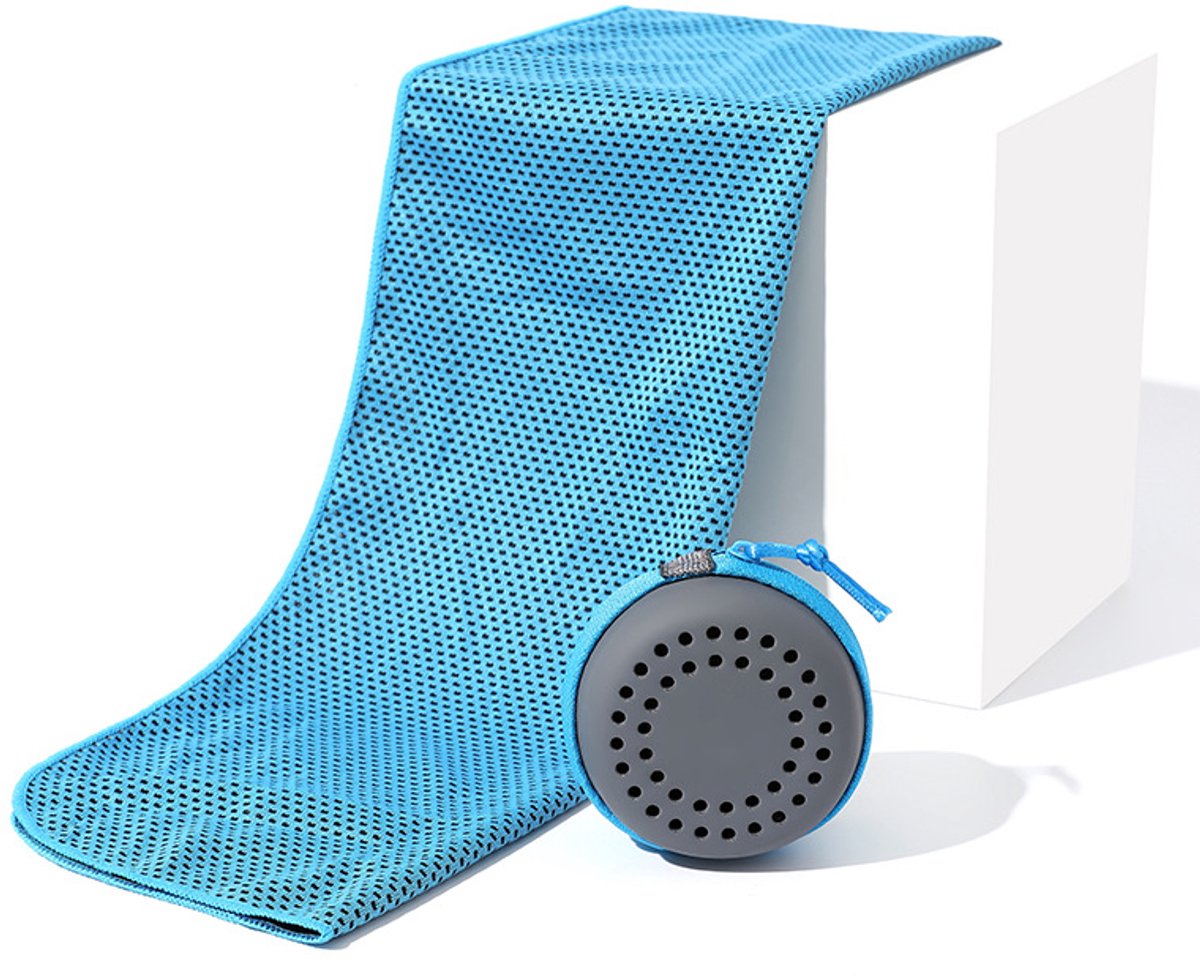 Cooling Towel for Summer & Sports - Quick-Drying & Cooling - Quick-Drying Towels - Cooling Towels for Running - With Storage Box - 30x80 cm (Adult Size) Sky Blue - Image 1