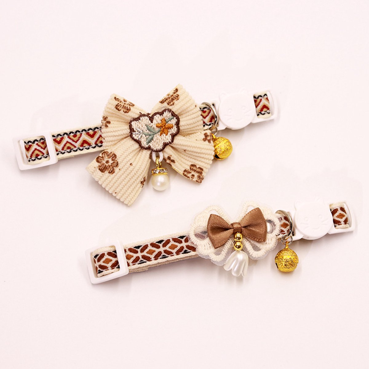 Cat Collar - Bow and Bell Collar - Adjustable Kitten Collar - Dog Collar - Lightweight Safety Collar for Pets (Set of 6) - Image 2
