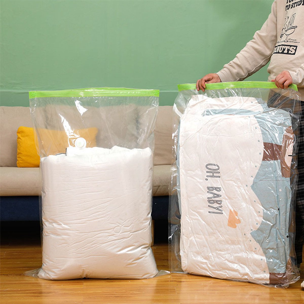 Vacuum Bags for Clothes - Set of 4 - with Manual Inflation Function - 120x100cm - Image 4