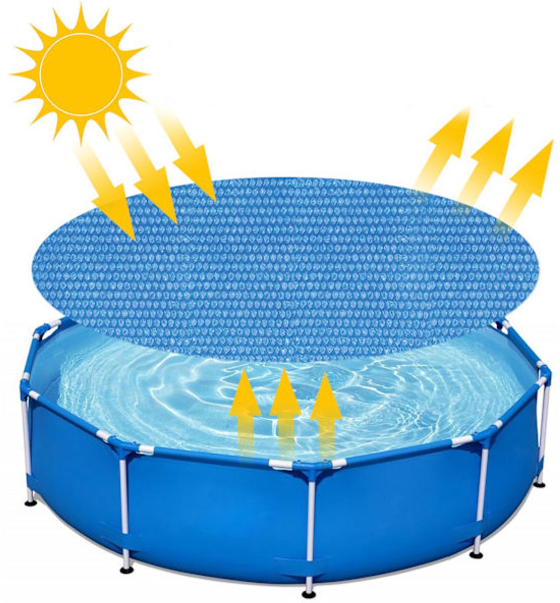 Insulation foil for outdoor pools - 2.4 m diameter - Blue - 1 piece - Image 1