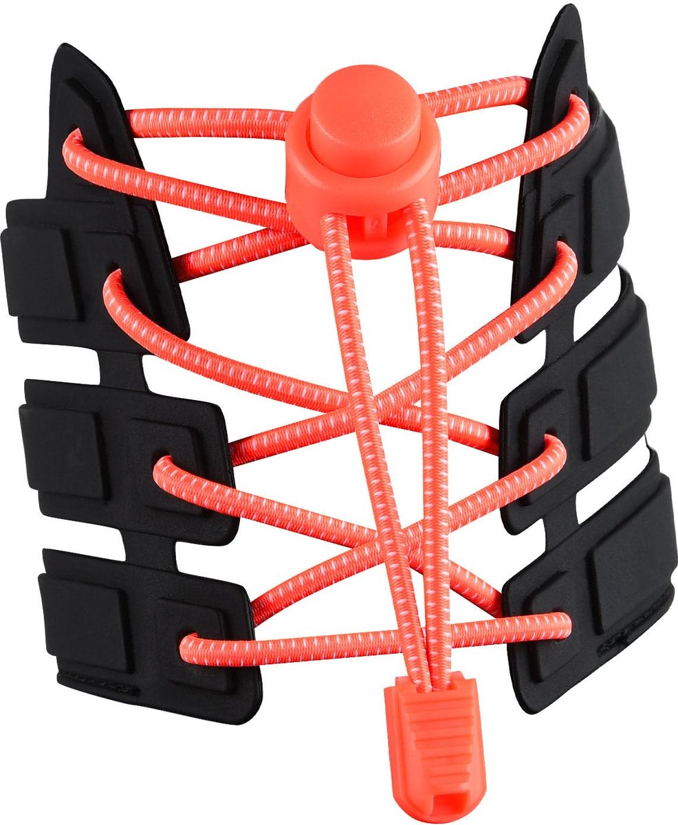 Sneaker Laces 120CM suitable for Sneakers - Elastic laces without a knot - Suitable for students and adults - With strong buckle and quick-release function (Fluorescent Orange) - Image 1