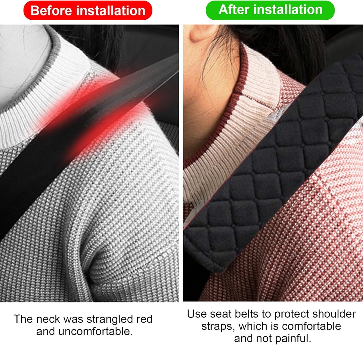 Seat Belt Pads - Adults and Children - Soft and Washable - Seat Belt Pads - Universal Seat Belt - Image 3