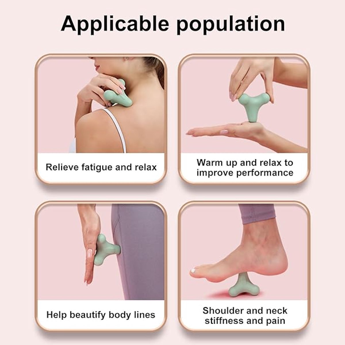 Massage Balls - 1 item - Shiatsu massage device - Massage balls with relief points - Trigger point exercise balls - Exercise ball - Massages shoulder, neck, waist and hand muscles (Pink) - Image 3