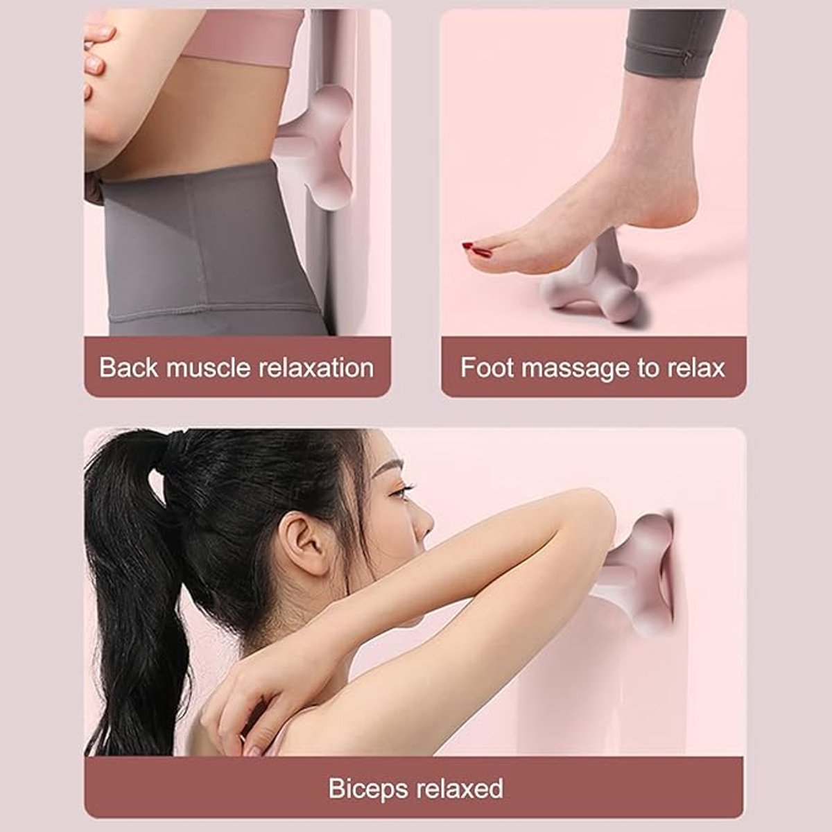 Massage Balls - 1 item - Shiatsu massage device - Massage balls with relief points - Trigger point exercise balls - Exercise ball - Massages shoulder, neck, waist and hand muscles (Pink) - Image 5