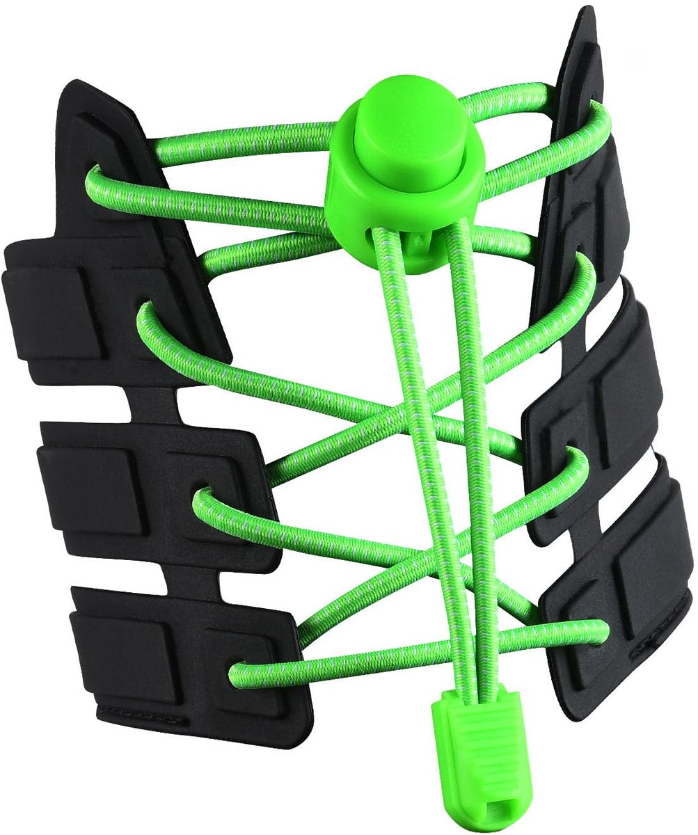 Sneaker Laces 120CM suitable for Sneakers - Elastic laces without a tie - Suitable for students and adults - With strong buckle and quick-release function (Fluorescent Green) - Image 1