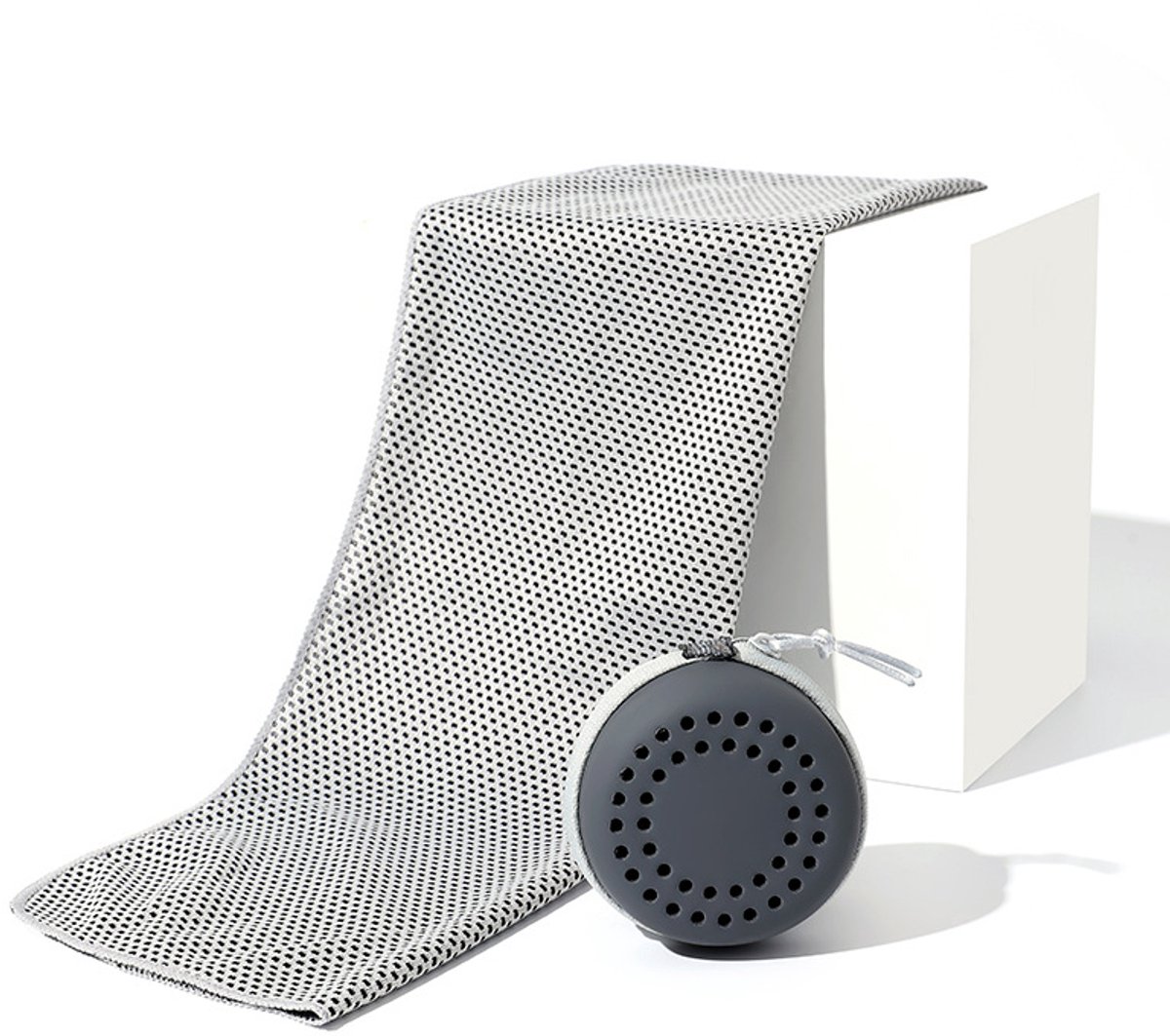 Cooling Towel for Summer & Sports - Quick-Drying & Cooling - Quick-Drying Towels - Cooling Towels for Running - With Storage Box - 30x80 cm (Adult Size) Gray - Image 1