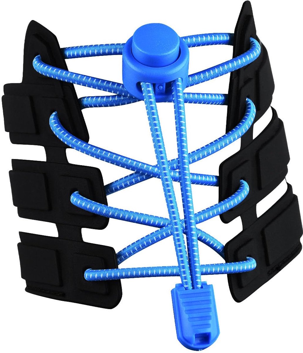 Sneaker Laces 120CM suitable for Sneakers - Elastic laces without a knot - Suitable for students and adults - With strong buckle and quick-release function (Blue) - Image 1