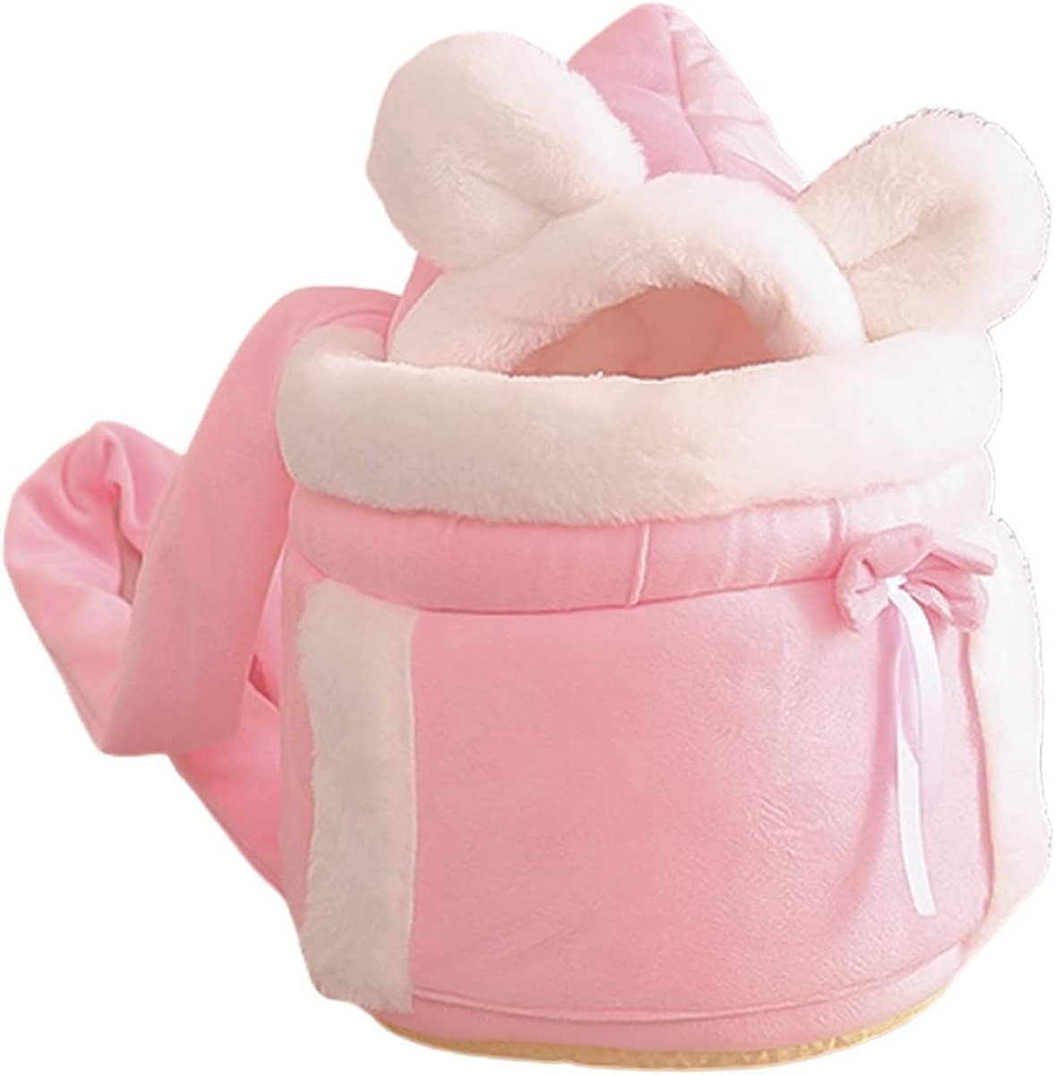Cat Bed - Backpack for Pet Travel - Can be used as a cat basket indoors - Side pockets to keep your hands warm - Wide shoulder straps - Best choice for traveling with small pets (Pink, Size M: 25*25*21) - Image 1