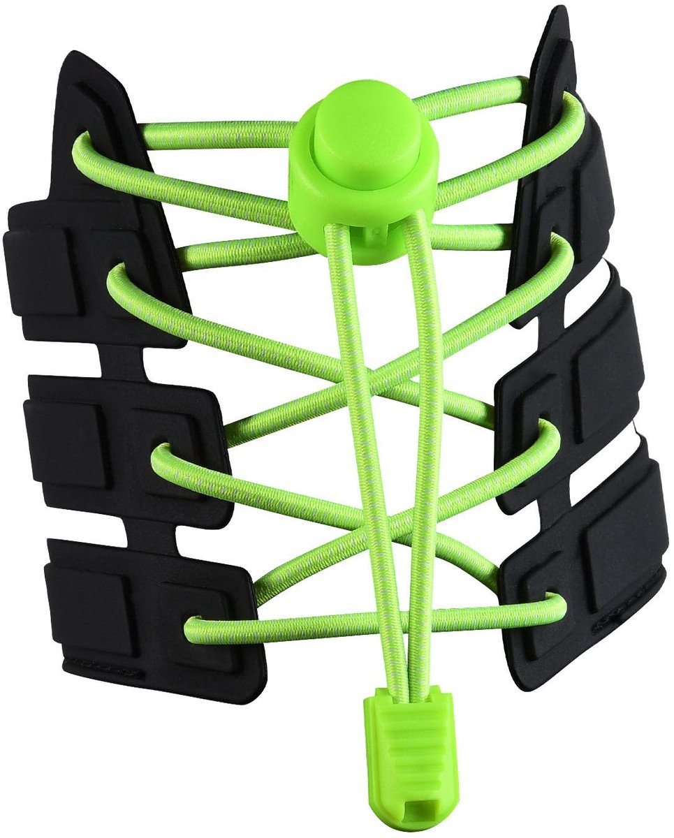 Sneaker Laces 120CM suitable for Sneakers - Elastic laces without a tie - Suitable for students and adults - With strong buckle and quick-release function (Fluorescent Yellow) - Image 1