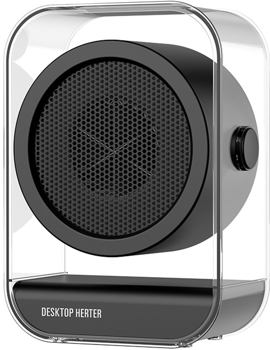 Electric Heater - Portable Electric Heater - Table Heater - Small Household Heater - Portable Fast Heating Electric Heater for the Office - 2 Temperature Settings - Black - Image 1