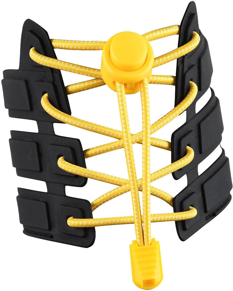 Sneaker Laces 120CM suitable for Sneakers - Elastic laces without a tie - Suitable for students and adults - With strong buckle and quick-release function (Yellow) - Image 1