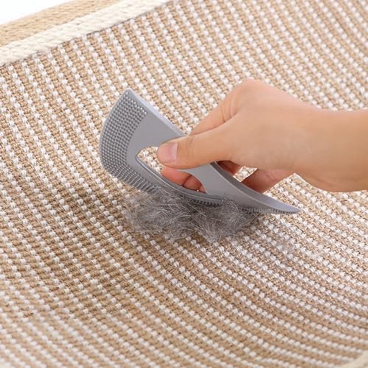 2-Pack Silicone Pet Hair Remover - Dog Hair - Cat Brush - Cat Brush - Reusable Plucking Brush for Clothes, Sofa & Car - Gray - Image 5