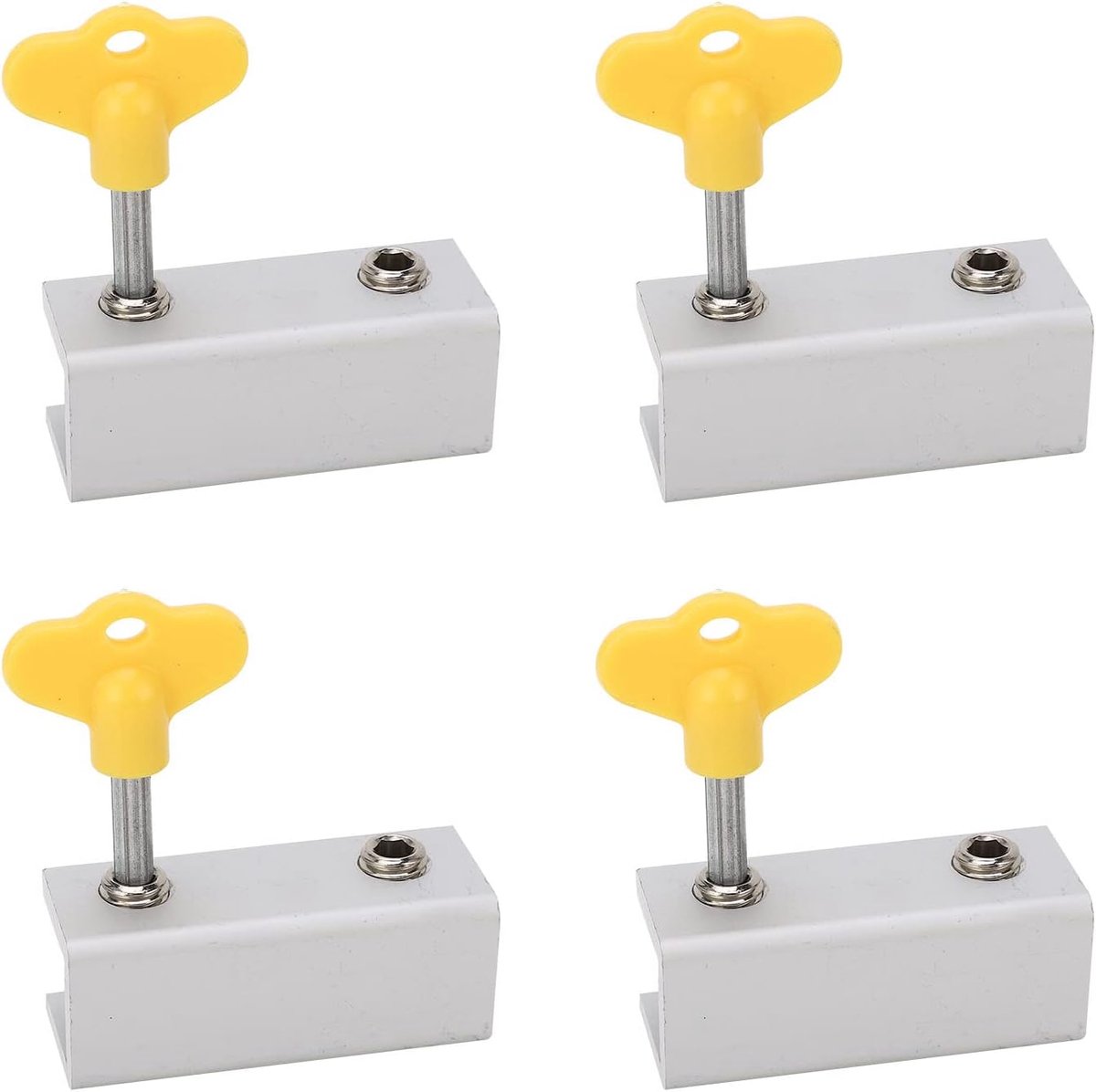 4-pack Door & Window Security - Aluminum and Stainless Steel - Reusable Window Locks - Improved Airflow - With Protective Pads - Suitable for Offices - Image 4
