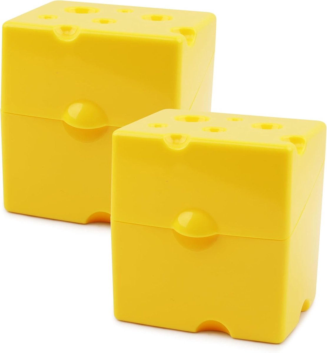 2-Pack Cheese Storage Boxes with Lids - For Sliced & Grated Cheese in the Fridge - Dishwasher Safe - Image 1