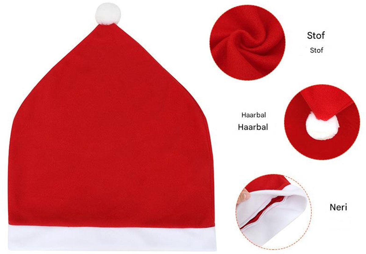 Chair Covers - 4 pieces - Christmas chair covers - Red chair covers - Christmas chair covers - Christmas decorations - Image 2