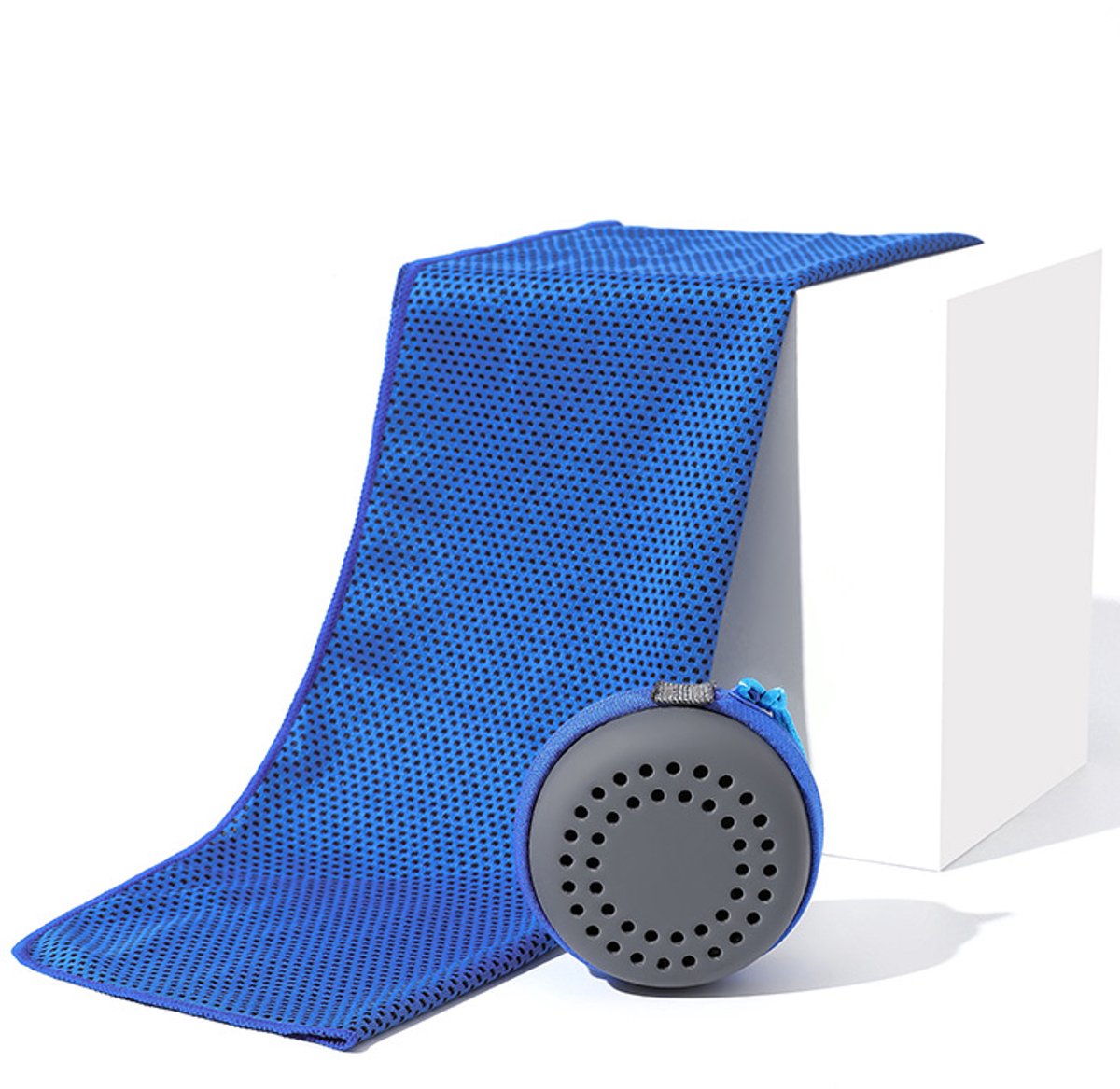 Cooling Towel for Summer & Sports - Quick-Drying & Cooling - Quick-Drying Towels - Cooling Towels for Running - With Storage Box - 30x60 cm (Children's) Royal Blue - Image 1