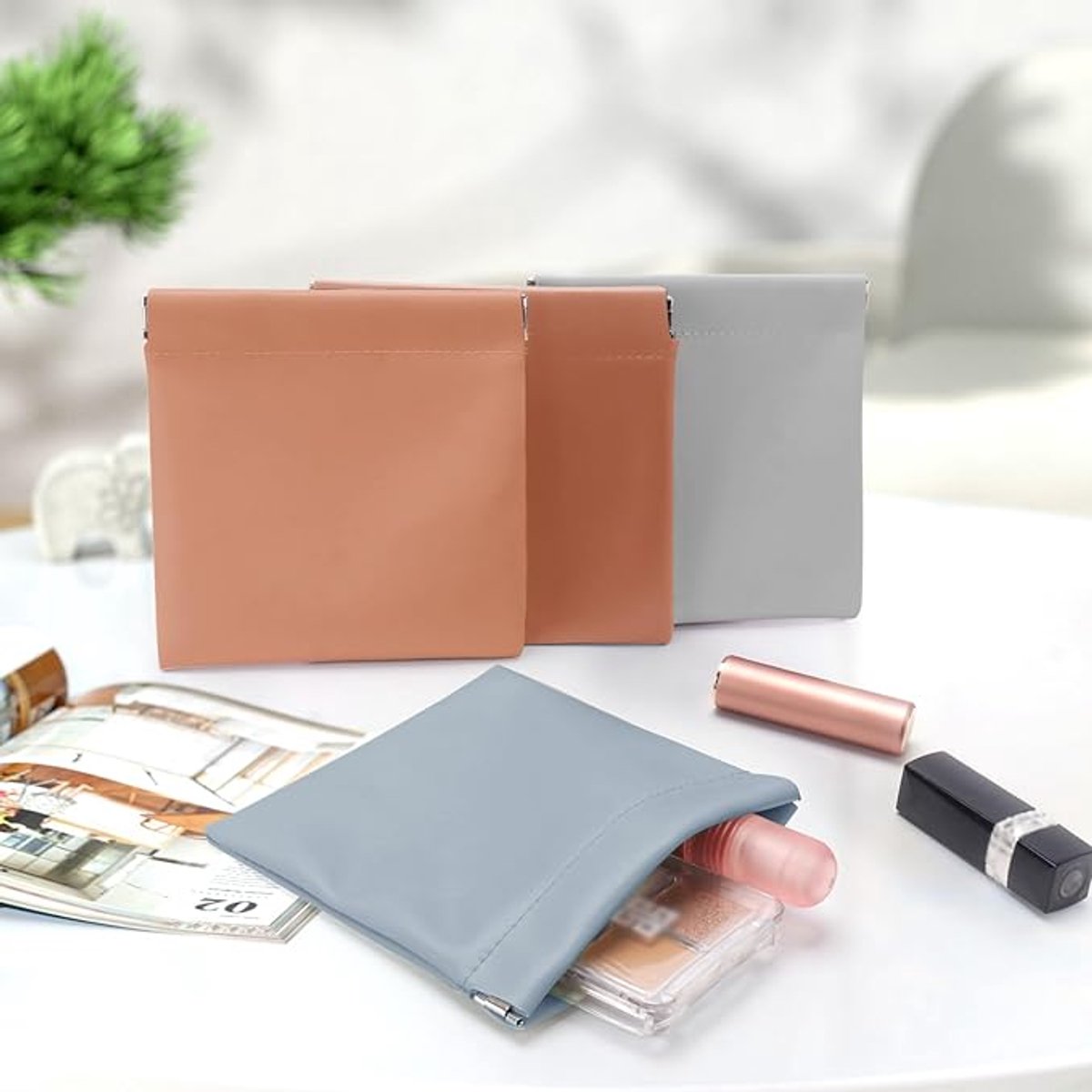 Wallet - Organizer - Men's Wallet - Gift - Men's Gift - Gift for Men - Gift for Boyfriend - Gift for Father - Set of 4 (Blue, Brown, Light Gray, Apricot) - Image 3