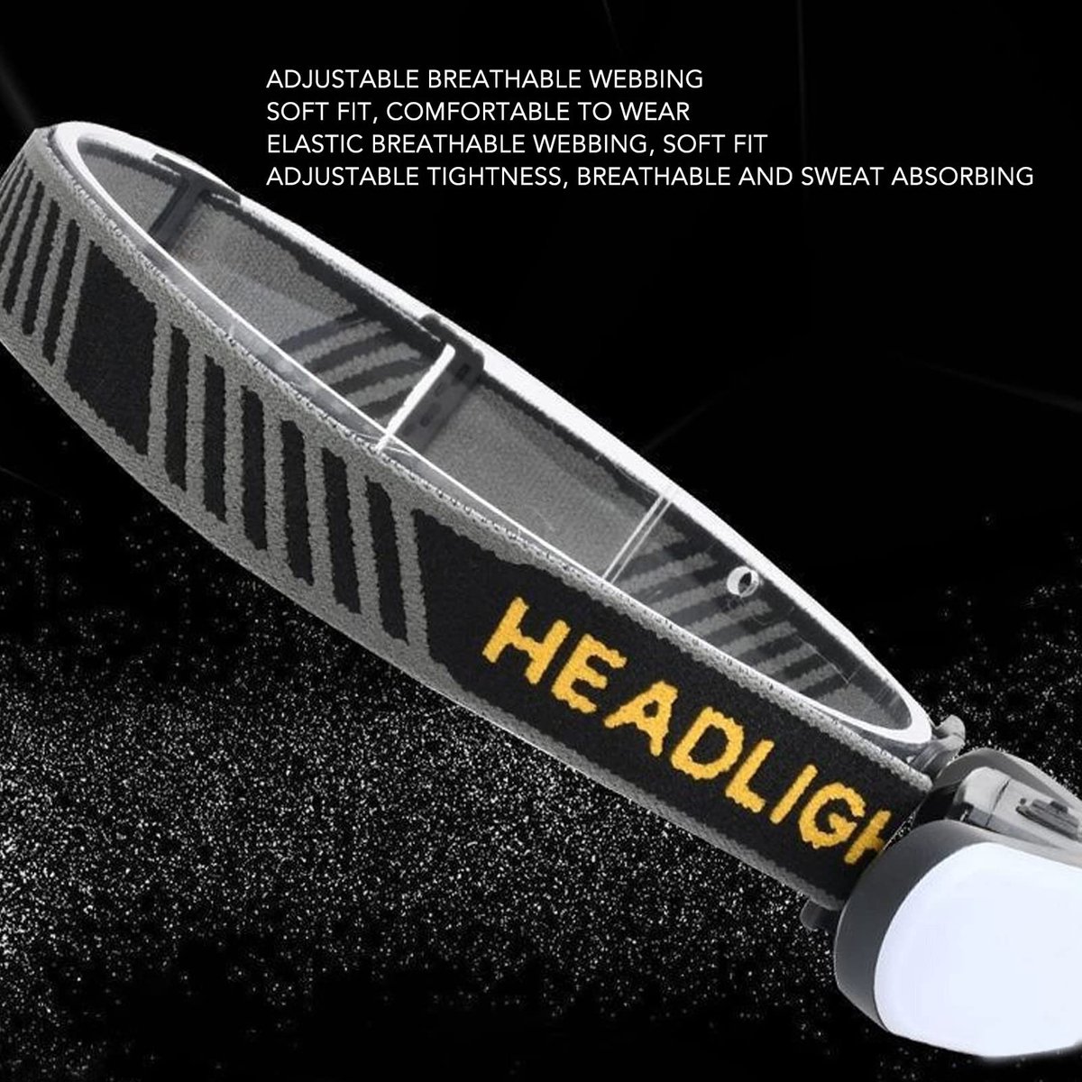 Headlamp LED Rechargeable - Headlight - COB Headlamp - 6 Light Modes - USB Rechargeable - Headlamp Flashlight - Suitable for Fishing and Running - Image 4