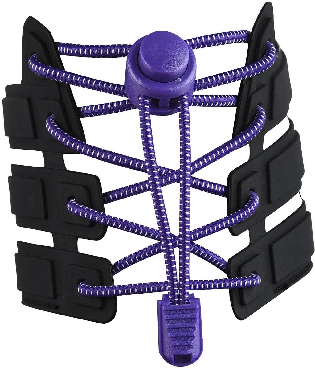 Sneaker Laces 120CM suitable for Sneakers - Elastic laces without a knot - Suitable for students and adults - With strong buckle and quick-release function (Purple) - Image 1