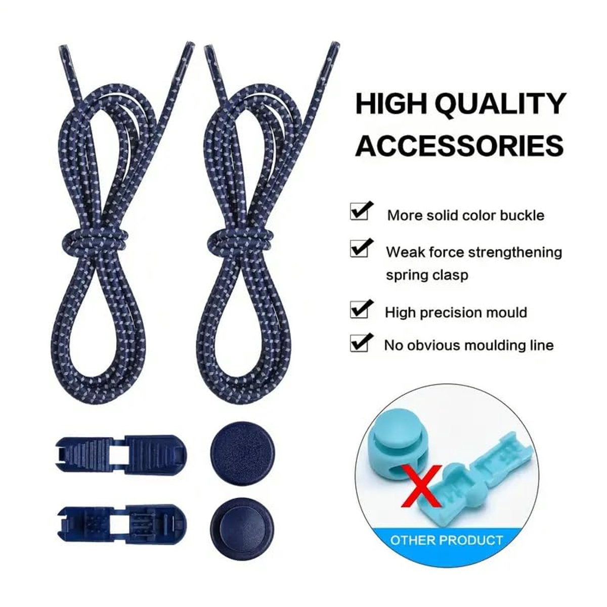 Sneaker Laces 120CM suitable for Sneakers - Elastic laces without a knot - Suitable for students and adults - With strong buckle and quick-release function (Purple) - Image 3