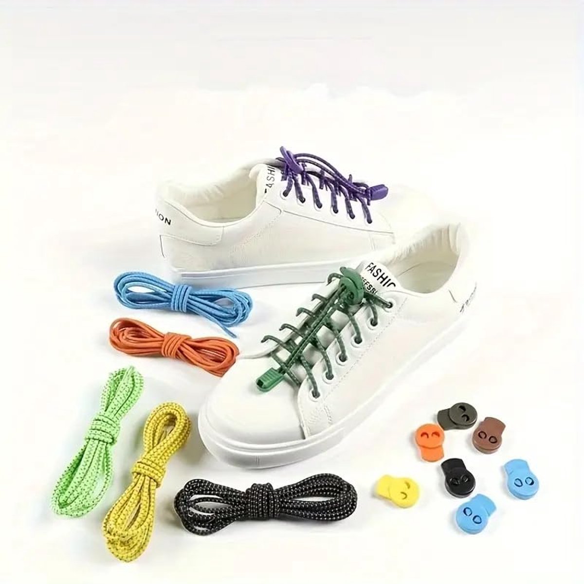 Sneaker Laces 120CM suitable for Sneakers - Elastic laces without a knot - Suitable for students and adults - With strong buckle and quick-release function (Purple) - Image 4