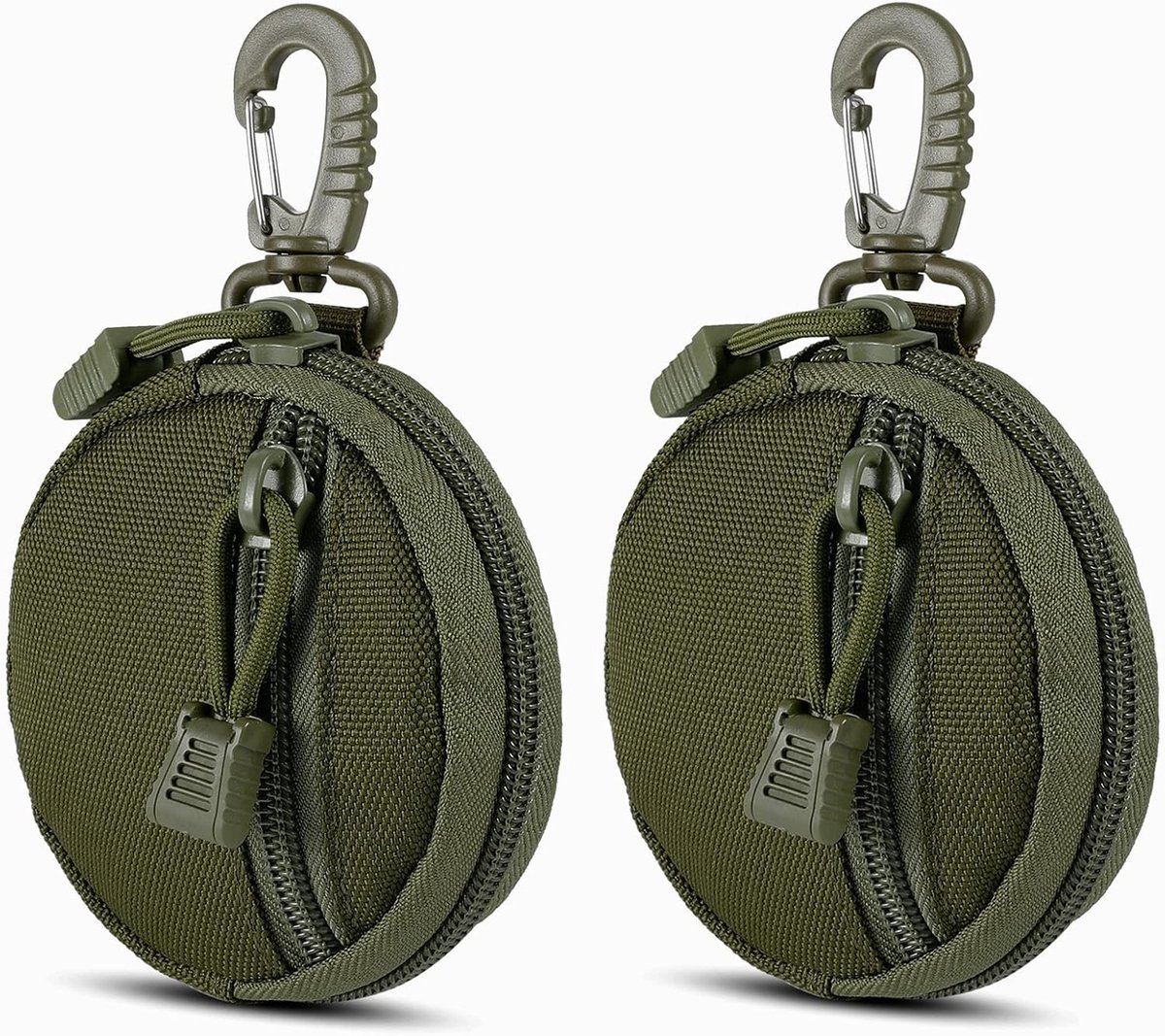 Storage Bag - Accessory Organizer - Compact Wallet for Daily Use - Suitable for Travel, Sports, Running, Camping and Other Indoor and Outdoor Activities - Set of 2 (Green) - Image 1