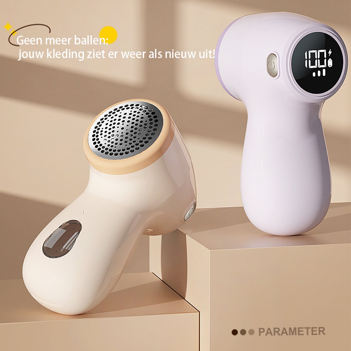Rechargeable Lint Remover with Display - Lint Remover - Suction and Shave Function - Lint Remover - Type-C Charging - 3 Working Modes & 6-Blade System - Purple - Image 8