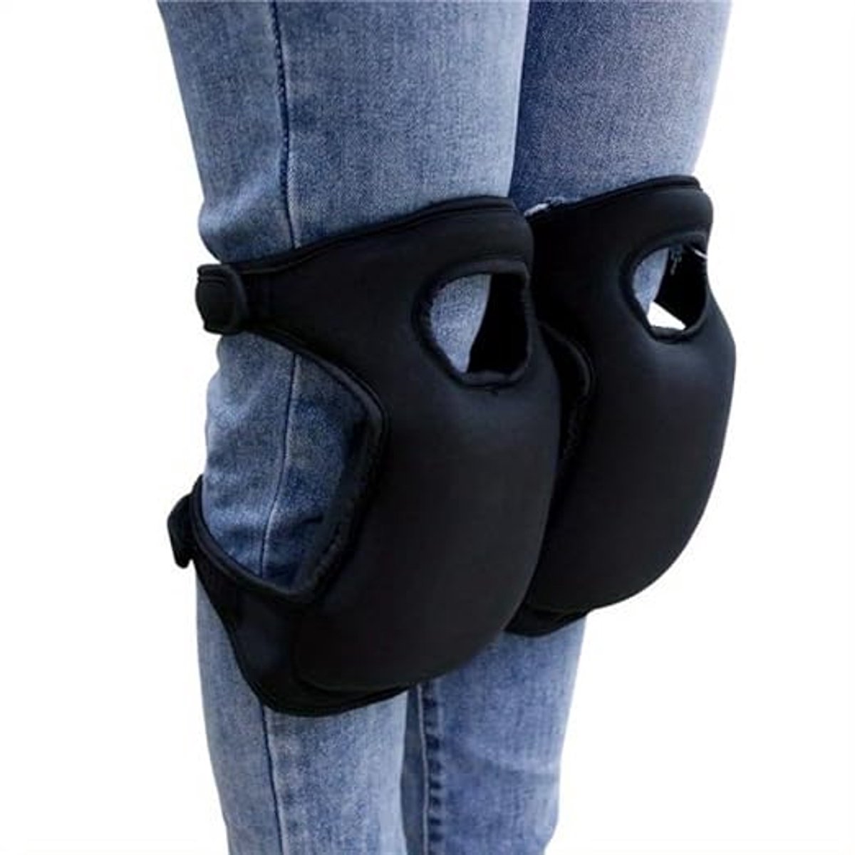 2-Pack - Garden Knee Braces - Soft and Comfortable Protective Knee Braces - Adjustable and Non-Slip - For Gardeners to Use When Cleaning, Scrubbing Floors and Pruning (Black) - Image 1