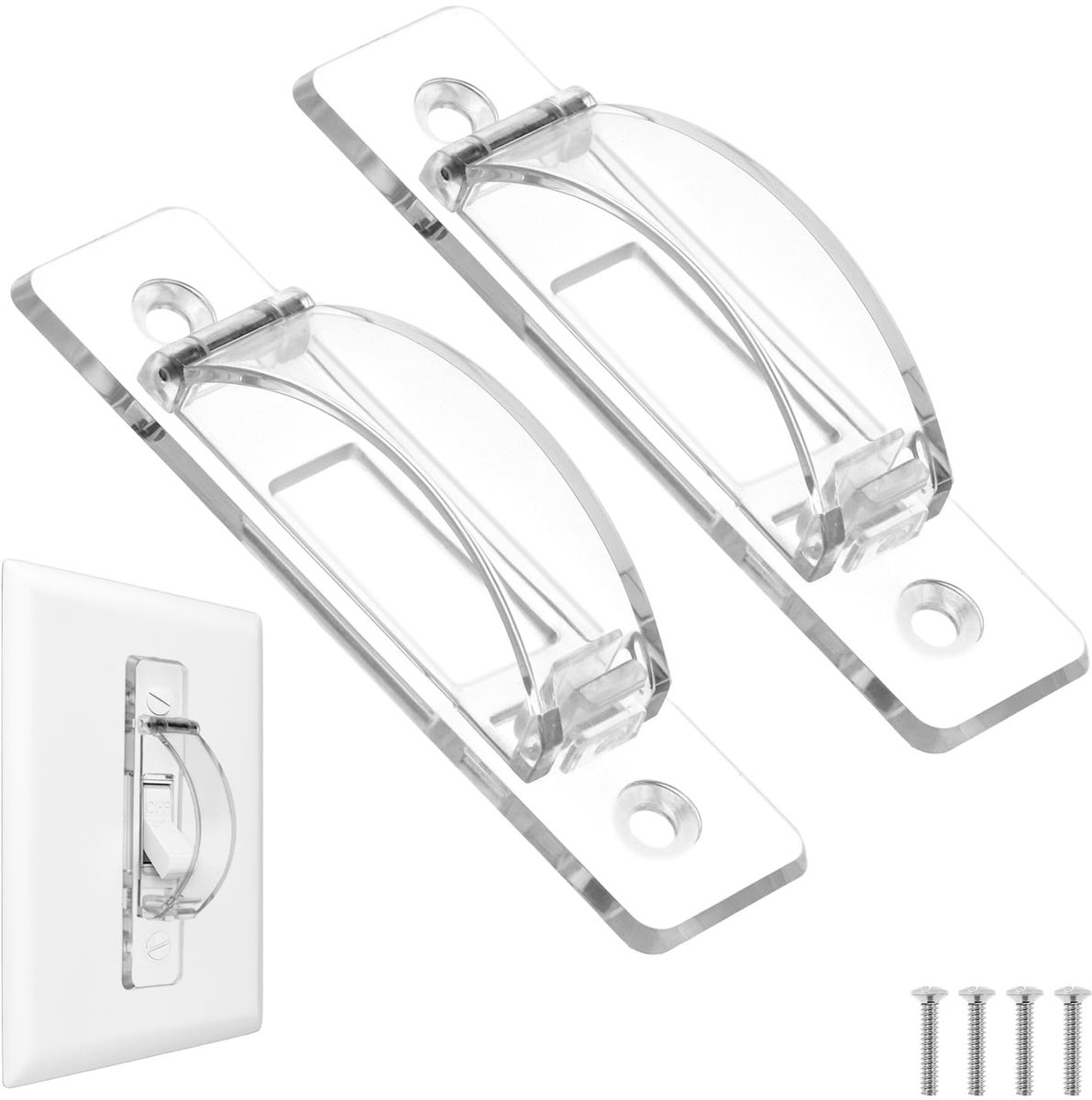 Switch Protection Cover - 2 Pieces - Tamper-Proof Lamp - Switch Protection Cover - Toggle Switch - Prevents Unintended Use - Image 1