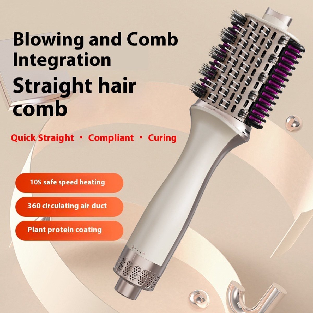 3-in-1 Multistyle Hair Dryer - Dryer, Styling Brush & Curling Iron - Hair Dryer Brush - Curling Brush - 650W, 4 Adjustable Settings - Image 2