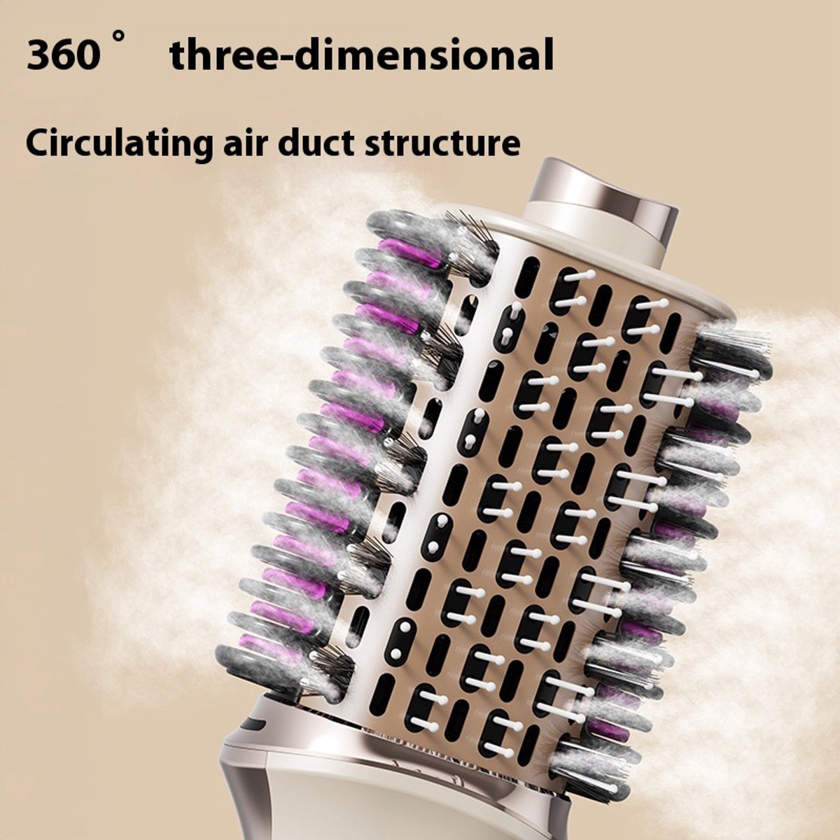 3-in-1 Multistyle Hair Dryer - Dryer, Styling Brush & Curling Iron - Hair Dryer Brush - Curling Brush - 650W, 4 Adjustable Settings - Image 3