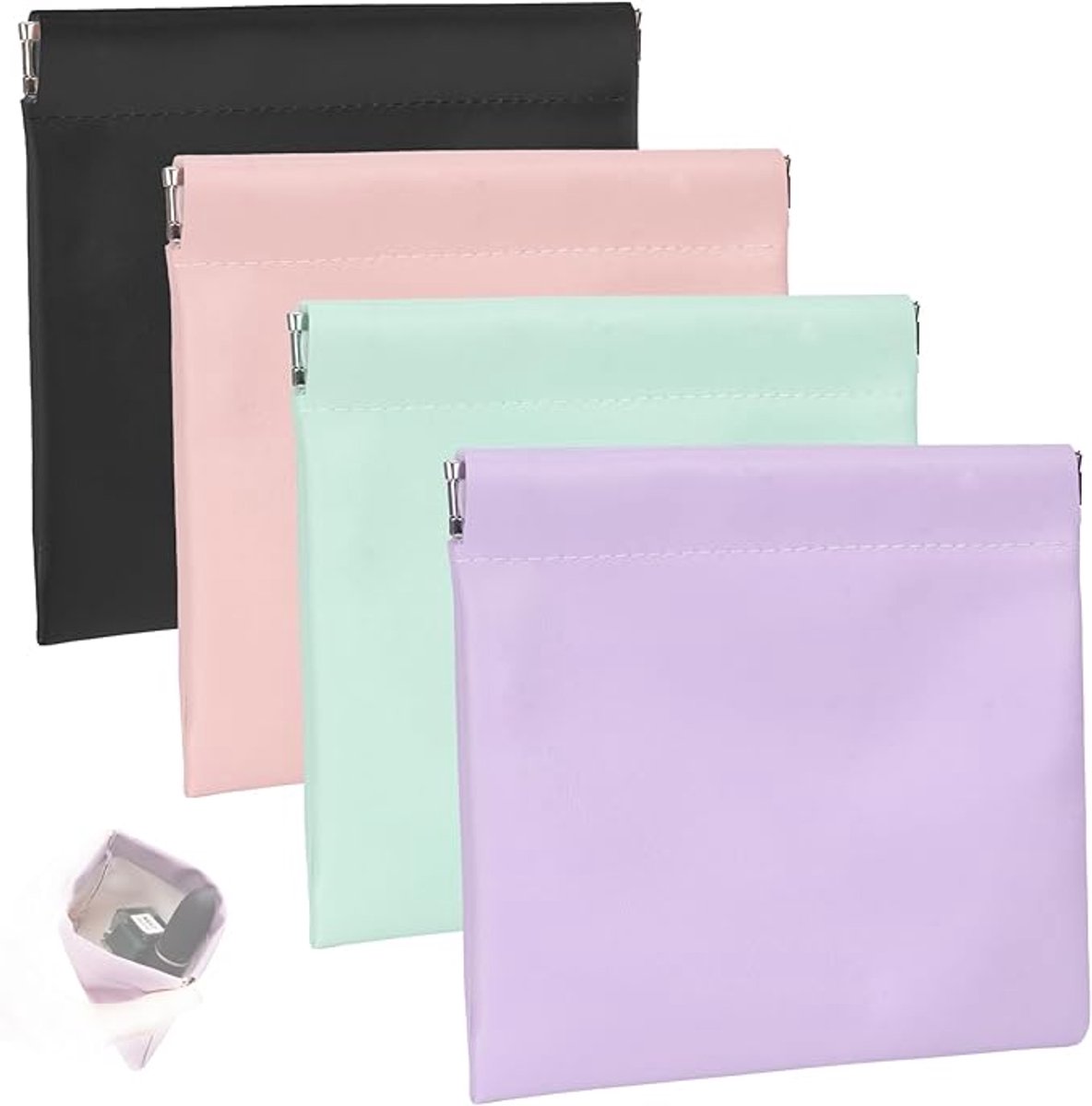 Wallet - Organizer - Women's Wallet - Gift - Gift for Women - Gift for Girlfriend - Gift for Mother - Set of 4 (Pink, Light Green, Light Purple, Black) - Image 1
