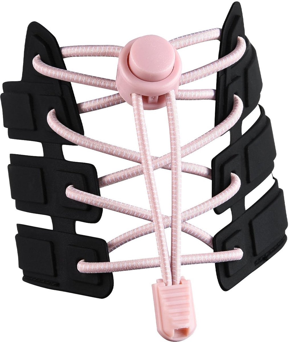 Sneaker Laces 120CM suitable for Sneakers - Elastic laces without a knot - Suitable for students and adults - With strong buckle and quick-release function (Light pink) - Image 1