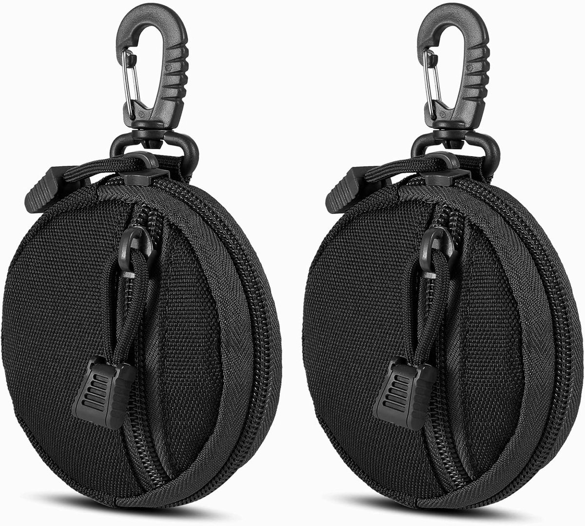 Storage Bag - Accessory Organizer - Compact Wallet for Daily Use - Suitable for Travel, Sports, Running, Camping and Other Indoor and Outdoor Activities - Set of 2 (Black) - Image 1