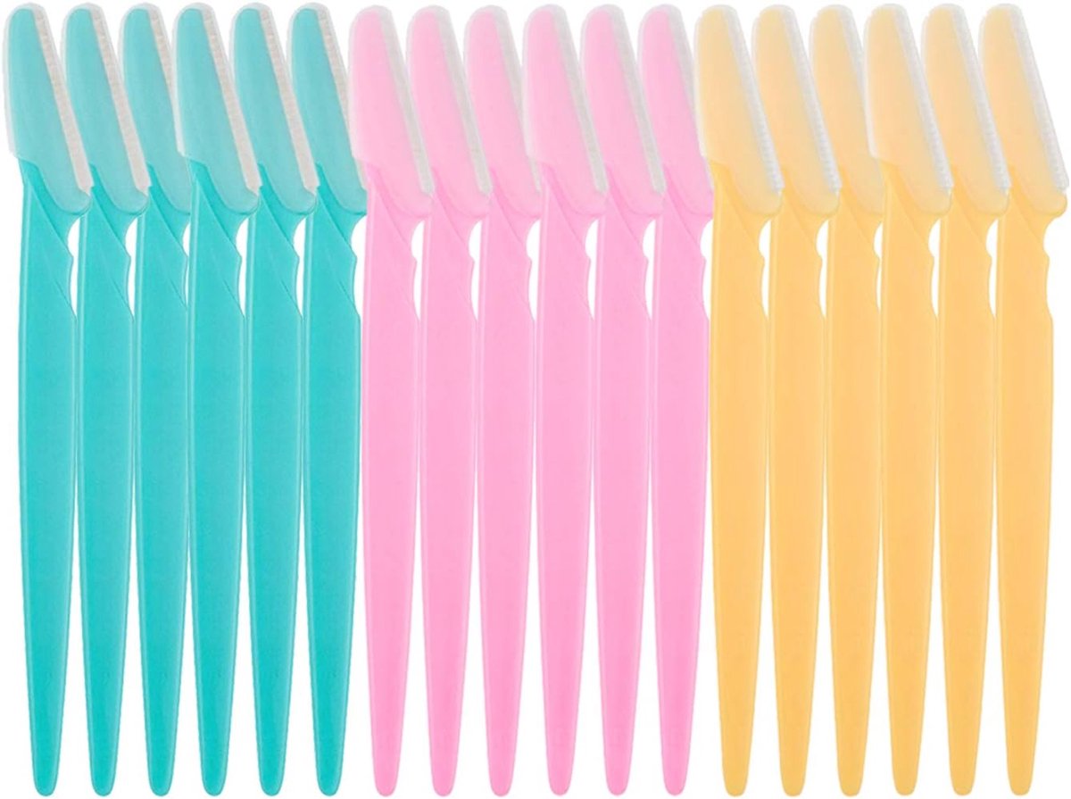 Eyebrow Shaping Tools - Eyebrow Shavers - Safe Facial Hair Removal with Razor and Trimmer - 18 Items - Image 1