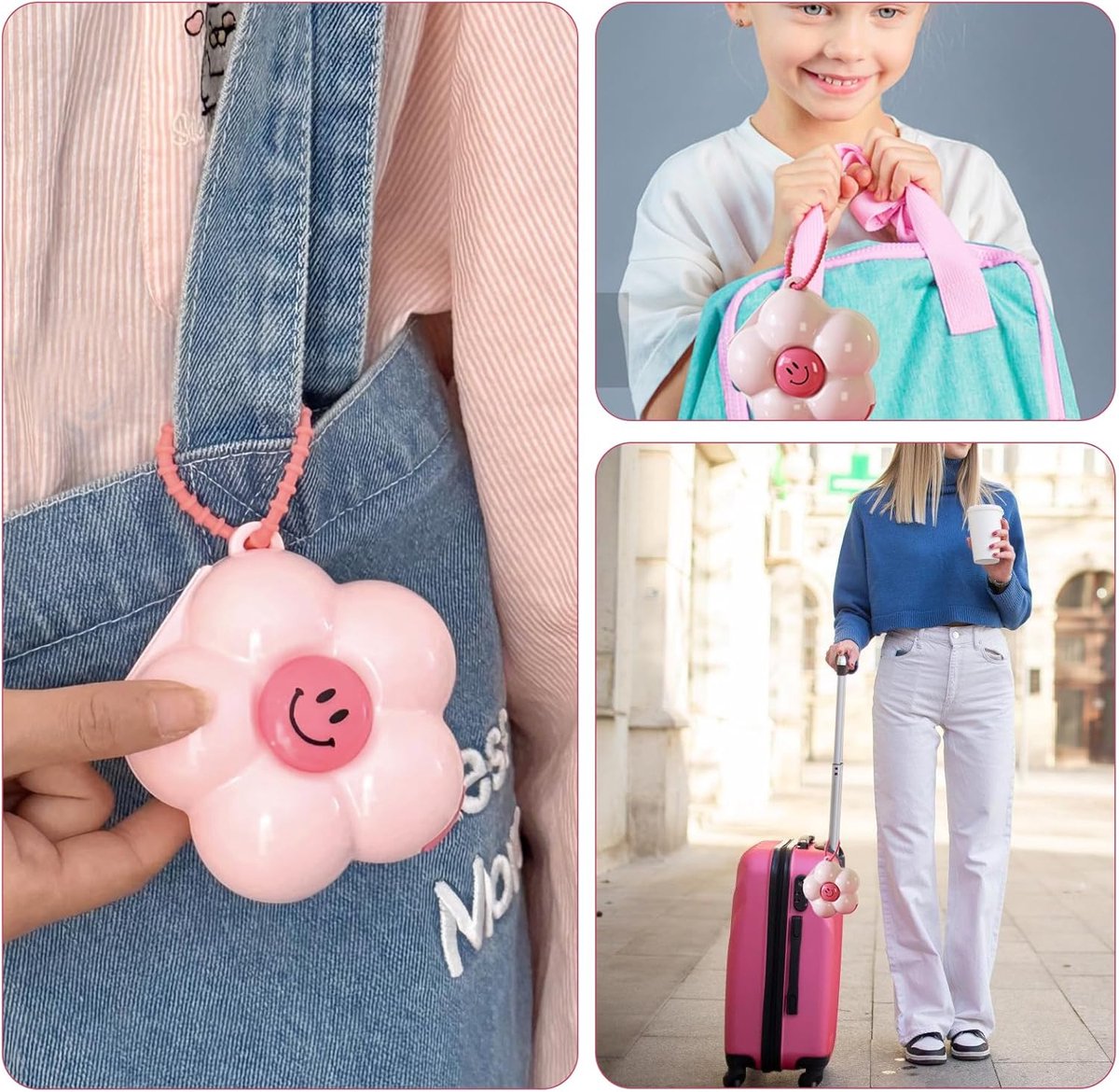 Mini Pill Box - Portable Jewelry Box - Flower-Shaped Storage Box - For storing small accessories - Suitable for boys and girls (White) - Image 4