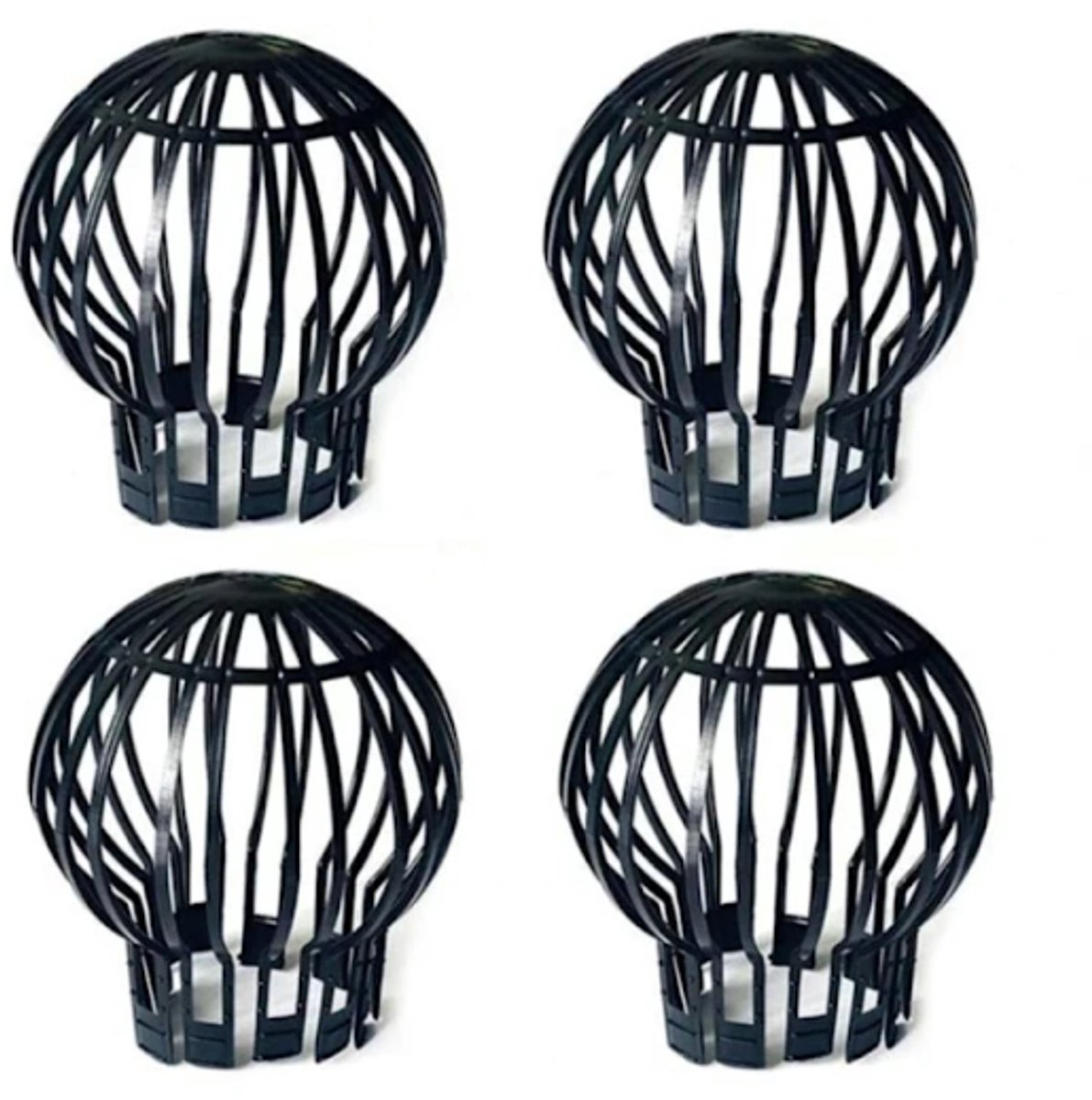 Pack of 4 - Plastic Drain Guards - Prevents drain pipes from becoming clogged by leaves, moss, mud, sludge, silt, balls and other debris. - Image 1