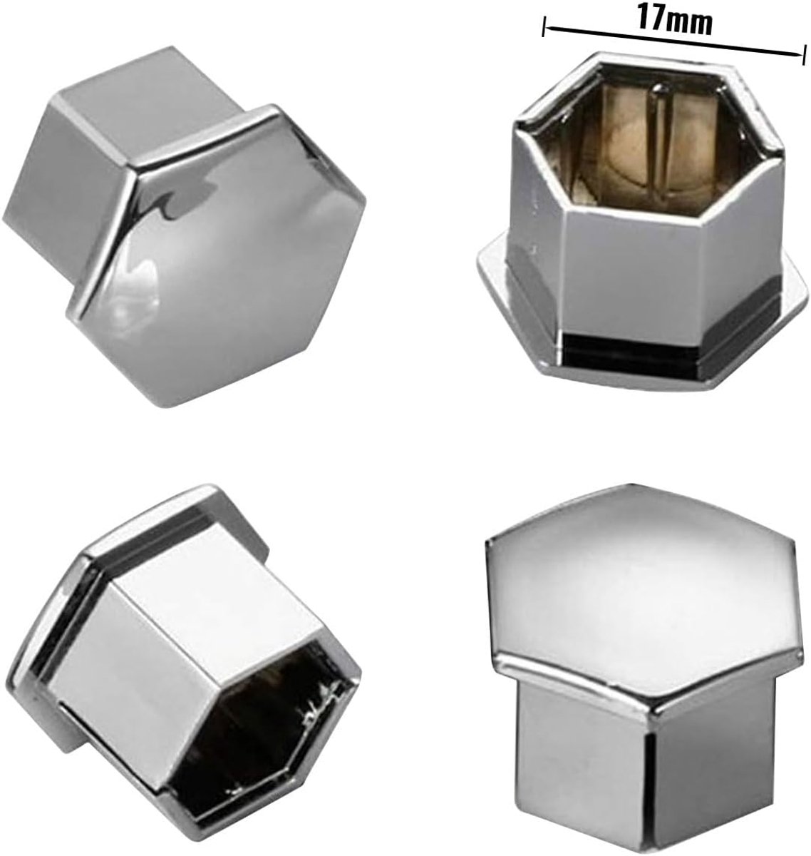 Universal wheel bolt covers (20 pieces) - 17 mm wheel bolt cover - wheel bolt cover - hexagon nut protector - with puller - suitable for all car brands (silver) - Image 6