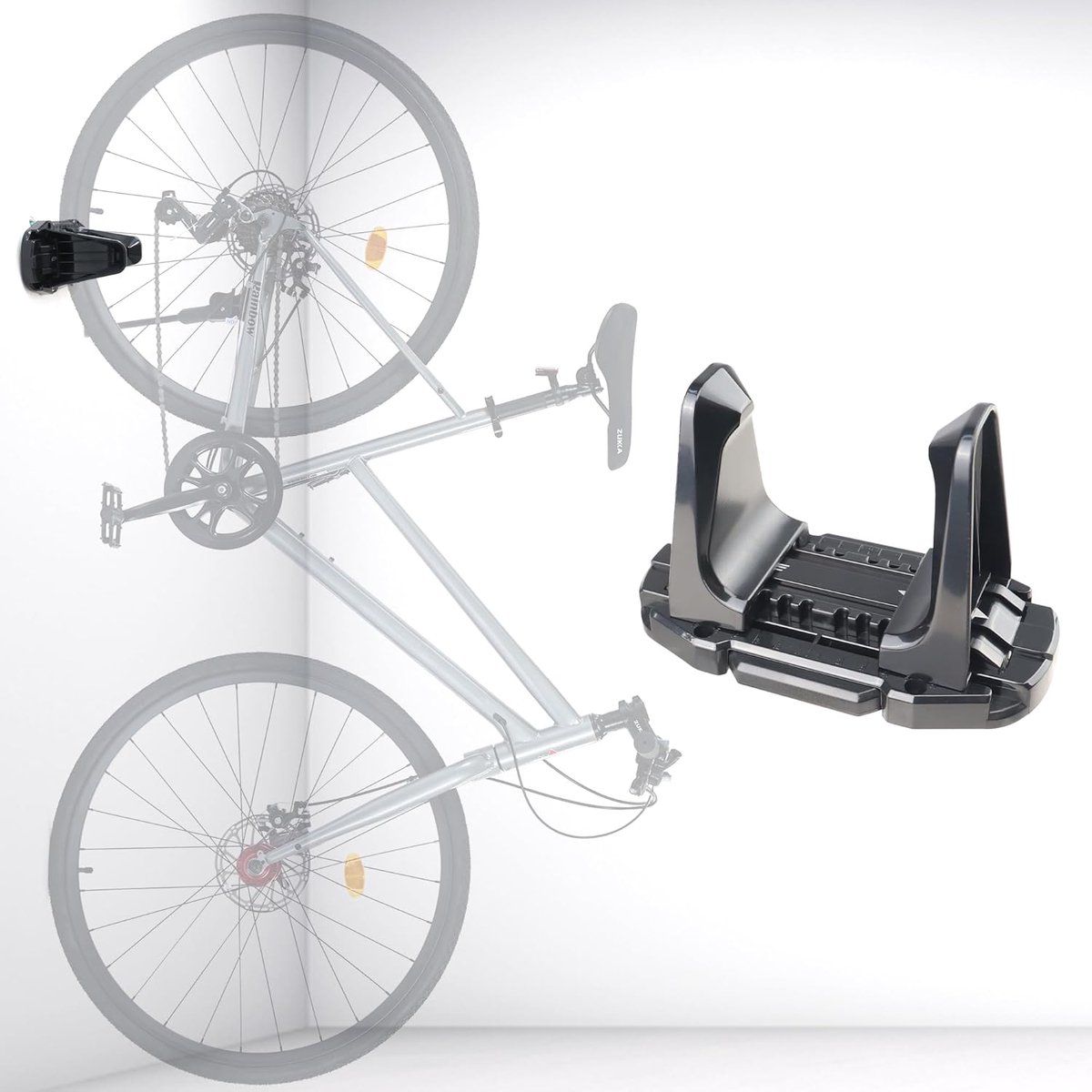 Bicycle Wall Mount - Up to 60 kg Load Capacity - For Tires 27-83 mm - Space-Saving Suspension for Garage & Home - Image 1